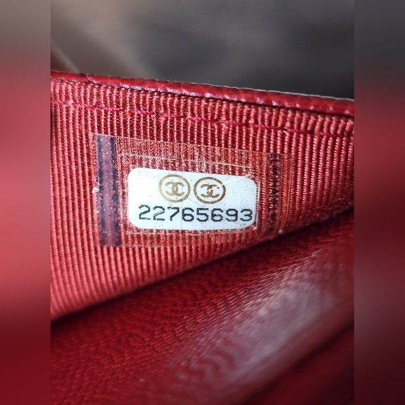 CHANEL Caviar Quilted Wallet On Chain WOC Red - Picture 7 of 9